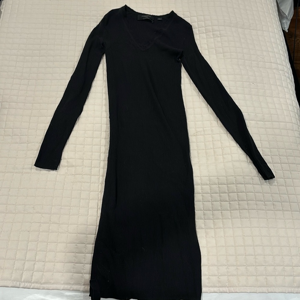 Allsaints black maxi dress